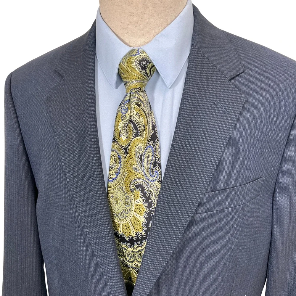 J. Crew Ludlow Blazer‎ Mens 44R Blue Black Flecked Slim Fit 4 Season Wool Jacket